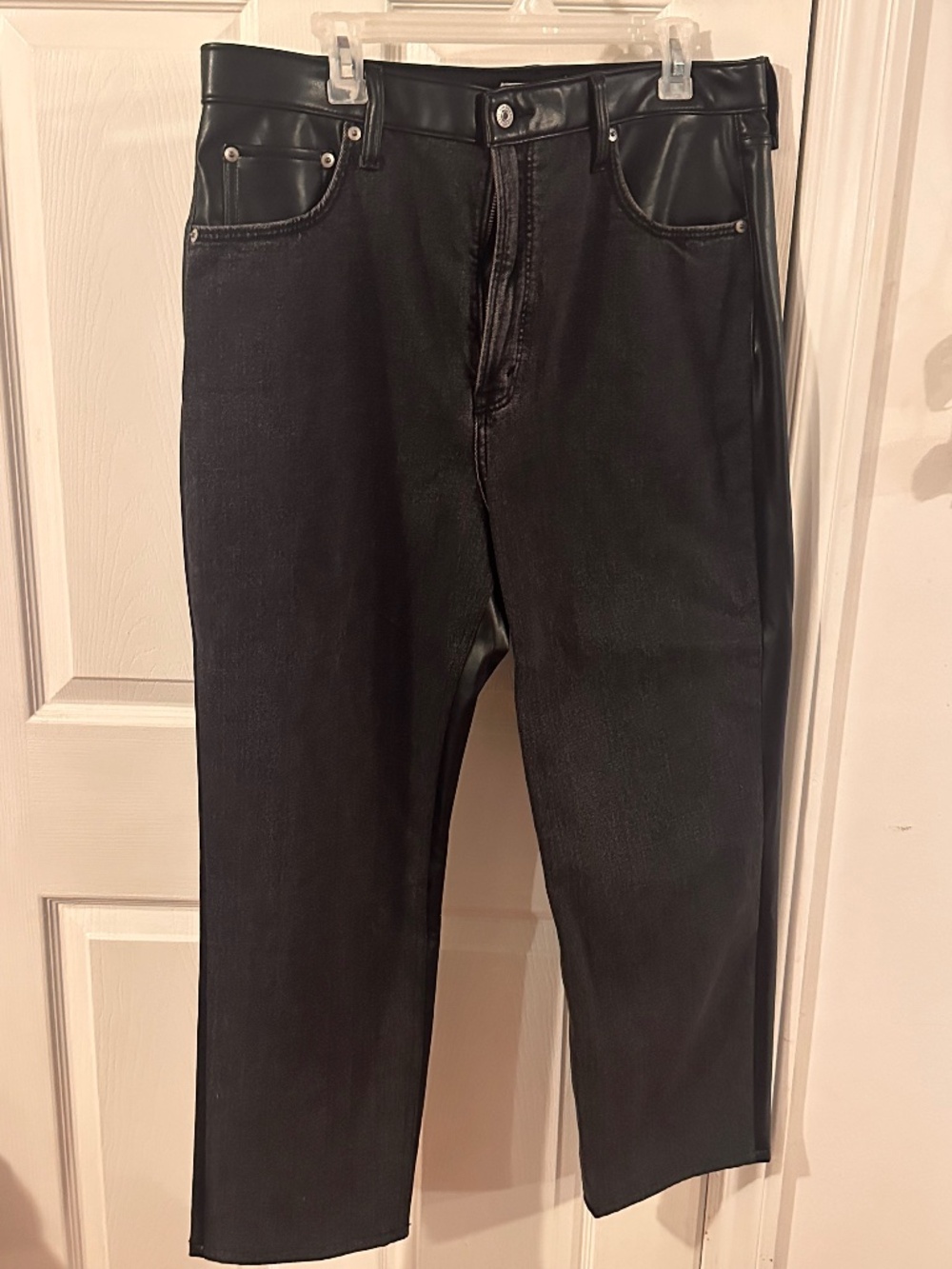 Abercrombie Denim and Faux Leather Pant
